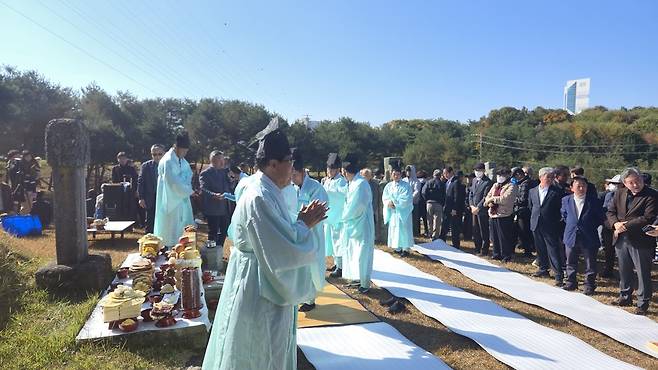 풍천 임씨 소간공파 종중은 매년 음력 10월 3일 11시에 소간공 묘역에서 시제 행사를 연다. 사진은 2024년 시제 행사 모습. <사진=풍천 임씨 소간공파 종중 제공>