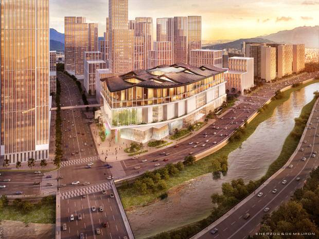 ‘더현대 광주’조감도. ‘꿀잼도시 광주’를 실현할 복합쇼핑몰 조성사업으로 10월 착공해 2028년 상반기 개장을 목포로 하고 있다. <광주시 제공>