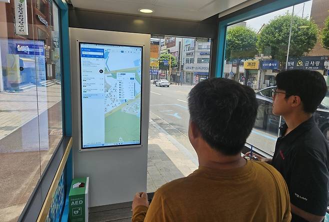 스마트쉘터 내부 모습.