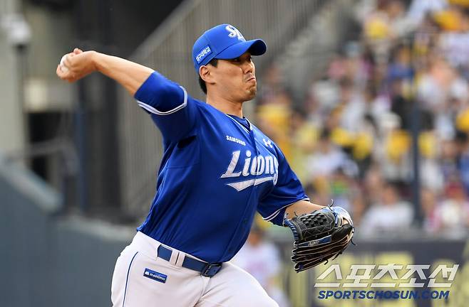 31일 잠실구장에서 열린 LG 트윈스와 삼성 라이온즈의 경기. 삼성 김재윤이 역투하고 있다. 잠실=박재만 기자 pjm@sportschosun.com/2025.05.31/