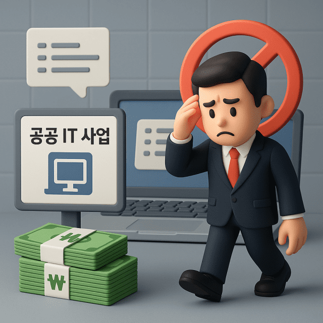 주요 공공 IT 사업의 유찰이 지속되고 있다. (사진=챗GPT 제작)