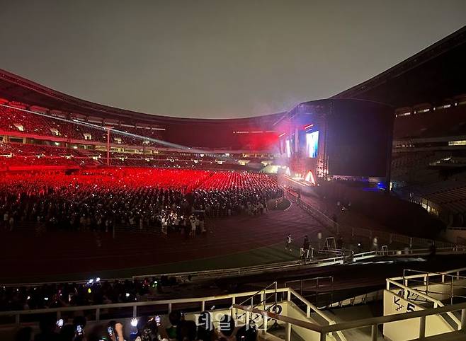 브루노 마스 내한공연 당시 시야제한석ⓒ데일리안  DB