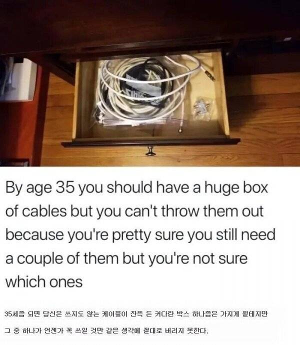 남자들이 35세쯤 되면 하나씩 갖게 되는 것.