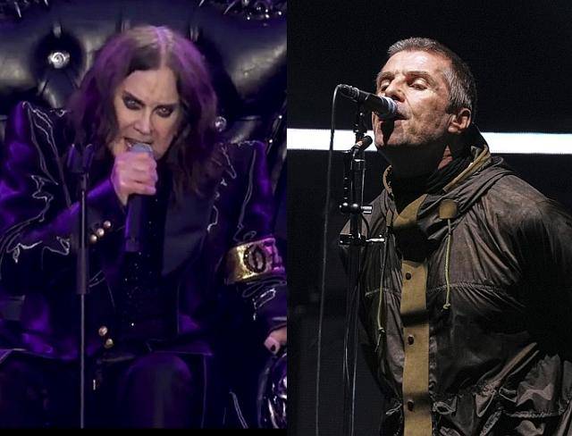 지난 4일 영국 버밍엄과 카디프에서 각각 콘서트를 한 오지 오즈번(왼쪽)과 밴드 오아시스의 리엄 갤러거. 오즈번은 이날 55년의 음악 생활을 마무리하는 은퇴 공연을 했고, 오아시스는 해체 후 16년 만에 재결성해 첫 무대를 펼쳤다. 공연 스트리밍 캡처·AP 연합뉴스