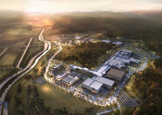 과학벨트 신동지구 현장 조감도. 이곳에 중이온 가속기 등을 만든다. [사진 기초과학연구원]