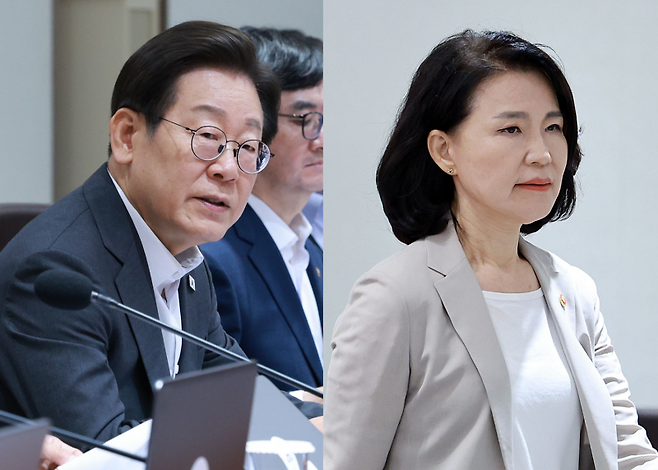 ▲ 이재명 대통령과 이진숙 방송통신위원장 [연합뉴스]&nbsp;