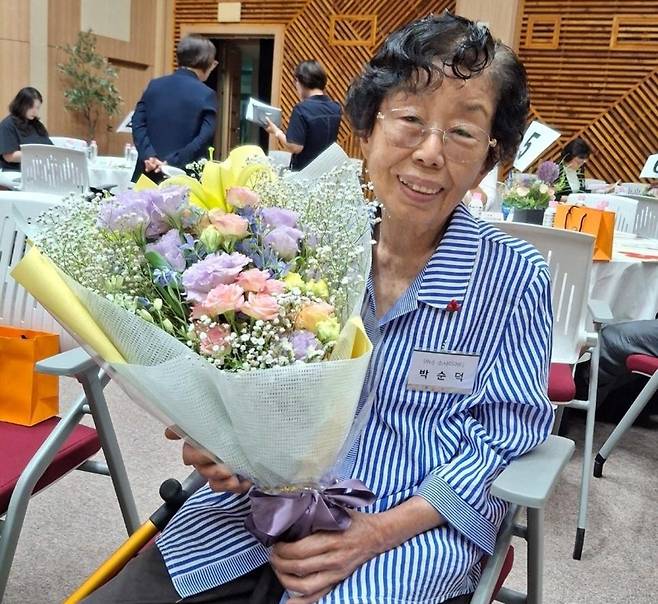 총 2억원이 넘는 장학금을 기탁한 박순덕(89) 할머니. 정읍시 제공
