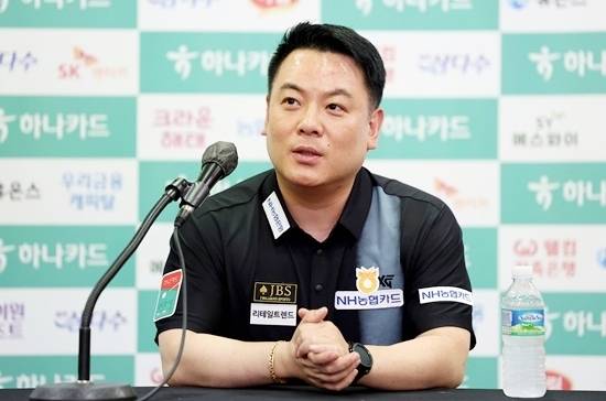 7일 밤 하나카드PBA챔피언십 결승에서 준우승에 그친 조재호. 기자회견에서 조재호는 못내 아쉬워했다. (사진=PBA)