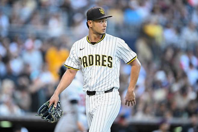 샌디에이고 파드리스 다르빗슈 유가 복귀전에서 패전 투수가 됐다. 사진은 샌디에이고에서 활약 중인 다르빗슈의 모습. /사진=로이터