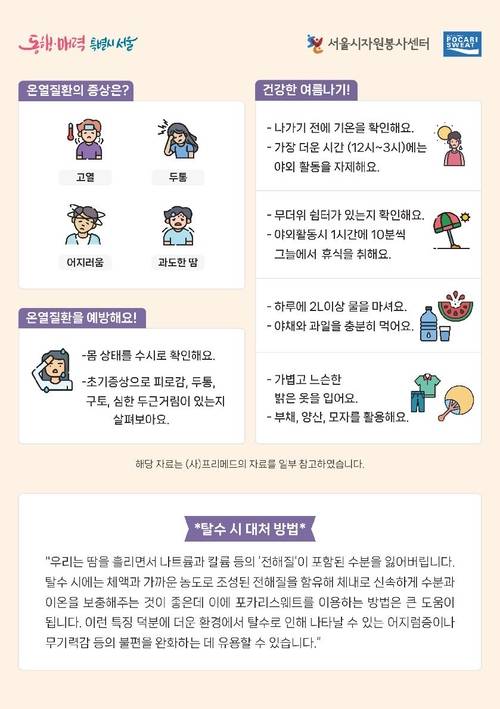 폭염예방 안내 포스터. 서울시 제공