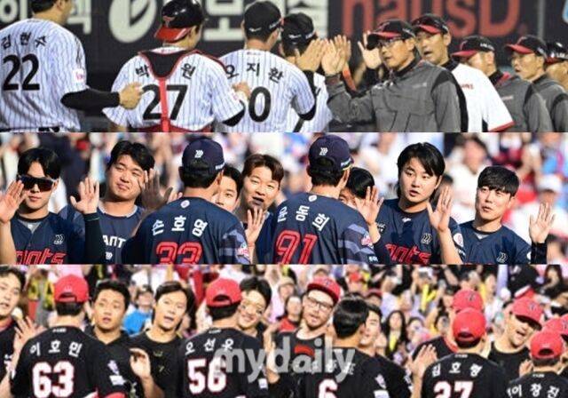 LG 트윈스, 롯데 자이언츠, KIA 타이거즈 선수들(위쪽부터)./마이데일리
