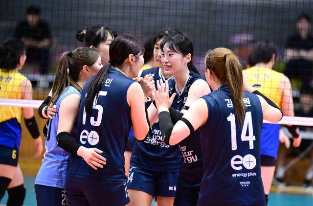 전승을 달성한 GS칼텍스./KOVO