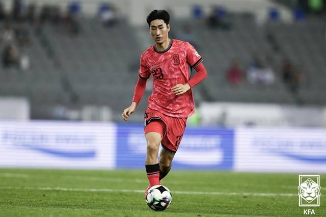 경기에 집중하는 서민우. /사진=대한축구협회 제공