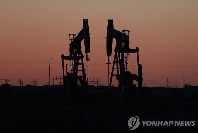 미국 텍사스주 미들랜드 퍼미안 분지의 오일 펌프잭 [연합뉴스 자료제공]