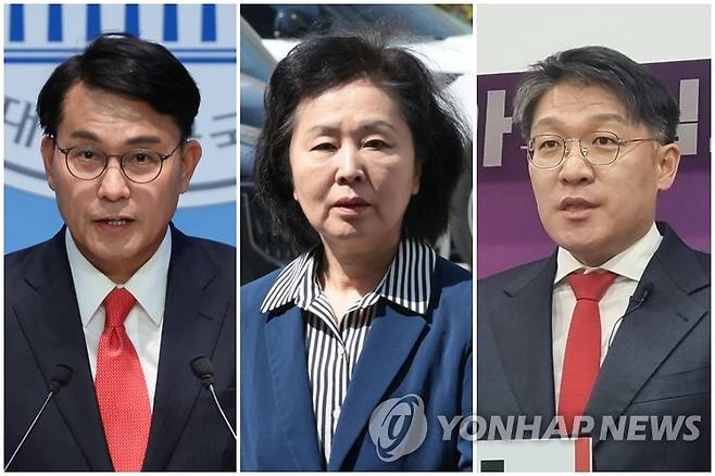 왼쪽부터 윤상현 의원, 김영선 전 의원, 김상민 전 검사 [연합뉴스 자료사진]
