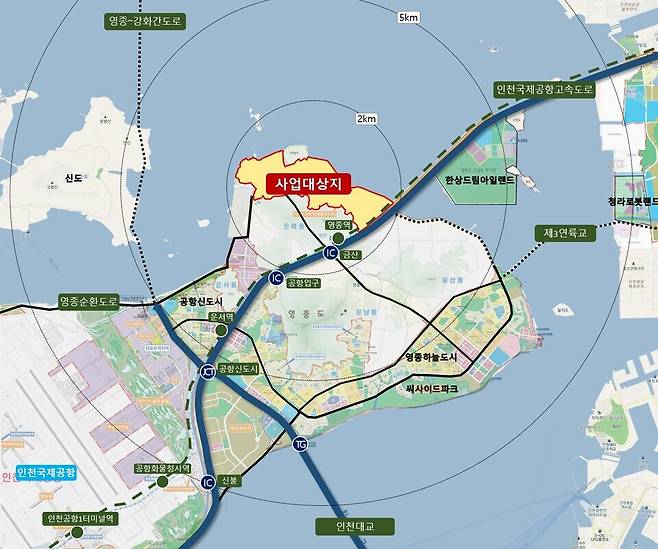 ▲ 미단시티 위치도