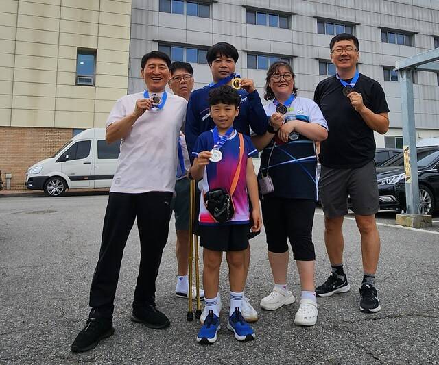 ▲ 세종시 소속 장애인배드민턴 선수단.