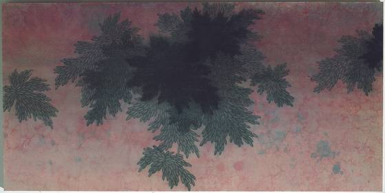 도윤희, Being-Forest, 1997, 100x200㎝, Oil and Pencil with Varnish on Canvas. 사진 도윤희