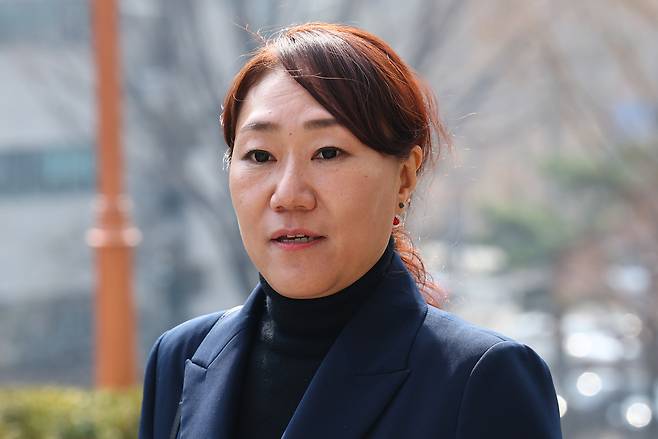 윤석열 전 대통령 부부의 공천 개입·불법 여론조사 의혹을 제기한 강혜경 씨. [연합]