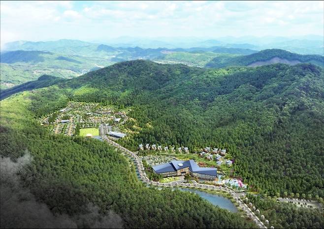 2027년 낭성면 일원에 들어설 코베아 캠핑랜드 조감도. 청주시 제공