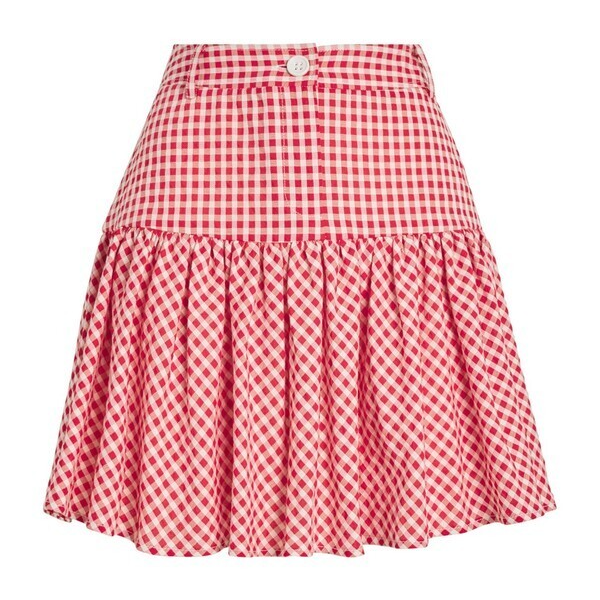 깅엄 레드 미니스커트 가격미정 끌로디피에로