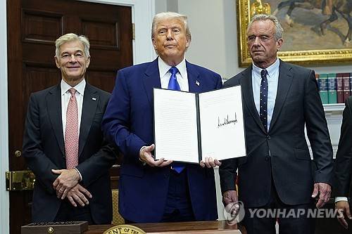 의약품에 관세 부과 예고한 도널드 트럼프 미국 대통령 (EPA=연합뉴스)