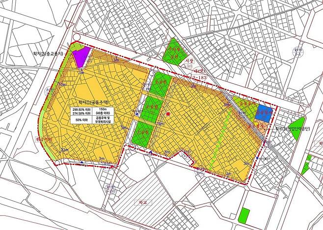 자양4동 A구역 주택정비형 재개발사업 정비계획 [광진구 제공. 재판매 및 DB 금지]