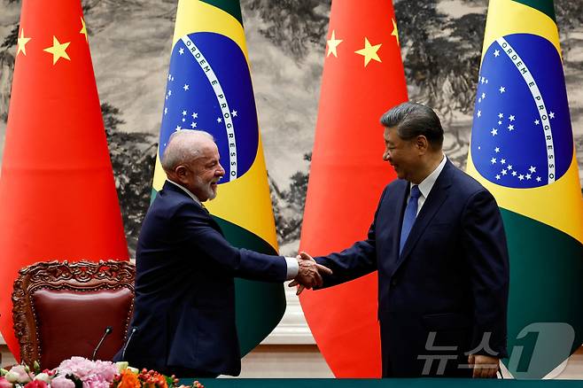 시진핑 중국 국가주석과 루이스 이나시우 룰라 다시우바 브라질 대통령. ⓒ 로이터=뉴스1 ⓒ News1 정은지 특파원