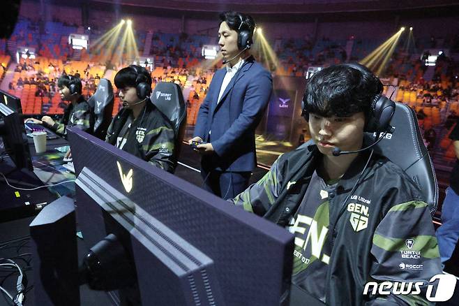 젠지e스포츠 선수단. 2024.4.14/뉴스1 ⓒ News1 신웅수 기자