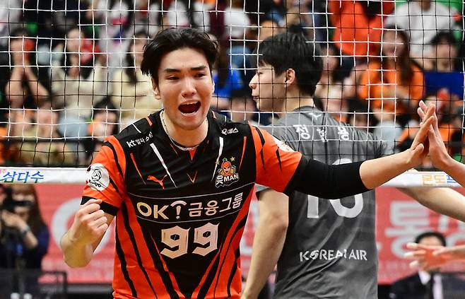 OK저축은행 시절 바야르사이한. 사진 | 한국배구연맹