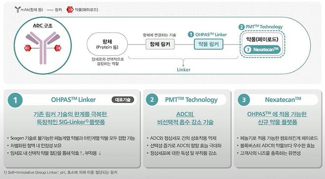 인투셀이 보유한 링커 플랫폼 ‘오파스’, 페이로드 플랫폼 ‘PMT’, 그리고 이번 반환 대상이 된 페이로드 플랫폼 ‘넥사테칸’ 등 3개 기술 설명./인투셀 IPO 기업설명회 캡쳐