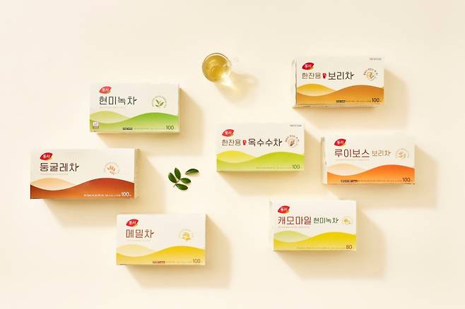 리뉴얼 차(茶) 라인업. 동서식품 제공