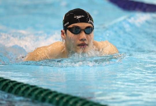 황선우 '오늘도 훈련 중'. 사진[연합뉴스]