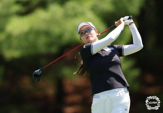 한진선의 경기 모습. /KLPGA