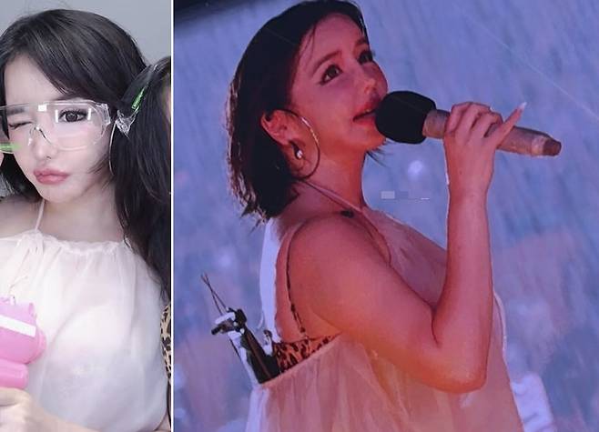 최근 워터밤 행사에 참여한 가수 박봄이 팬이 찍은 자신의 모습을 공유했다. /사진=박봄 인스타그램