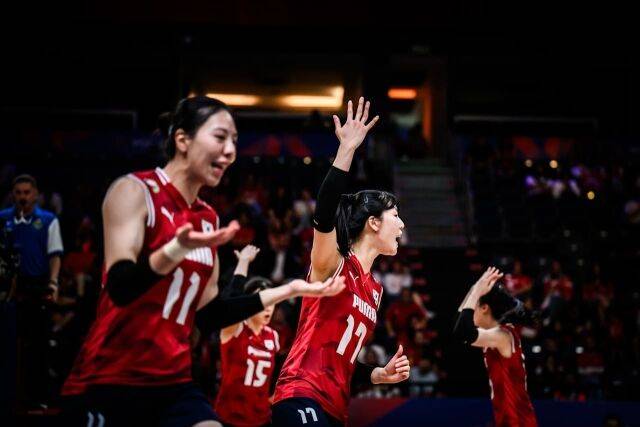 경기 중인 한국 선수들./FIVB