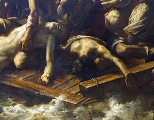 ‘메두사 호 뗏목’ 가운데 들라크루아 모습