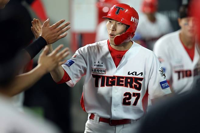 KIA 김호령이 오른쪽 햄스트링을 다친 최형우를 대신해 올스타전에 출전한다. 사진제공|KIA 타이거즈
