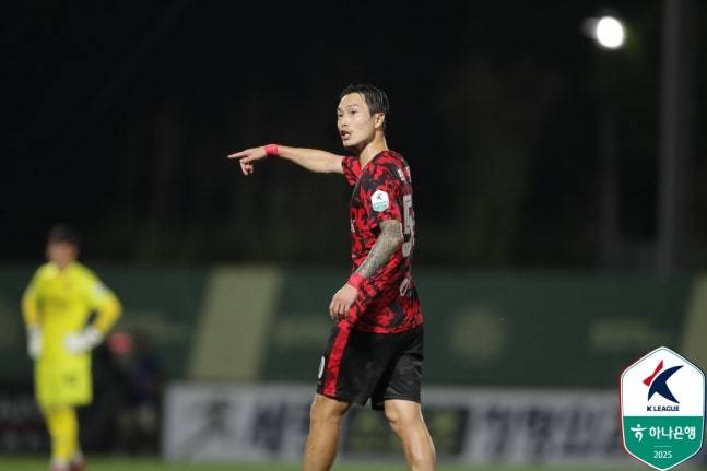 지난달 29일 김포솔터축구장에서 열린 인천 유나이티드전에 출전했던 김포FC 박동진. /사진=한국프로축구연맹 제공