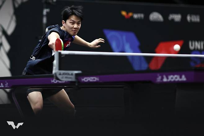 WTT 미국 스매시 남자단식 경기에 나선 안재현 [WTT 인스타그램 캡처. 재판매 및 DB 금지]