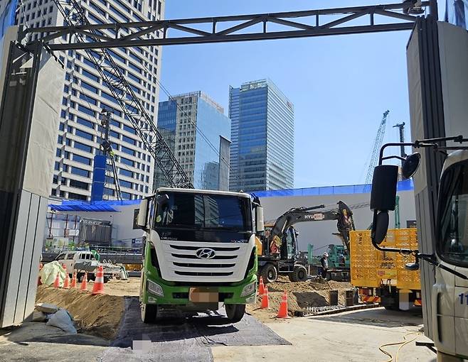 서울의 한 건설현장 [촬영 정윤주]