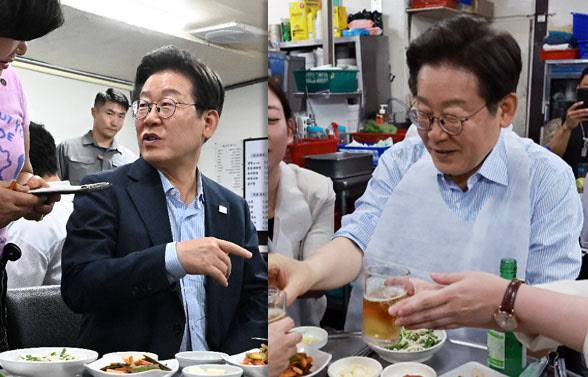 이재명 대통령이 11일 저녁 서울 광화문 인근 한식당에서 시민들과 대화하고 있다. 이 대통령은 식당을 찾기 전 SNS에 식사 계획을 알리며 “민생회복 소비쿠폰 정책이 내수 진작과 지역경제 활성화에 활력을 불어넣길 기대한다”고 밝혔다. (사진=연합뉴스)