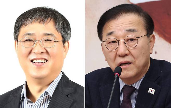 (왼쪽부터) 최휘영 문체부 장관 후보자, 김윤덕 국토부 장관 후보자
