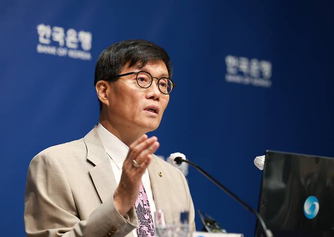 2025년 7월 통화정책방향 관련 이창용 한국은행 총재 기자간담회. 한국은행 제공