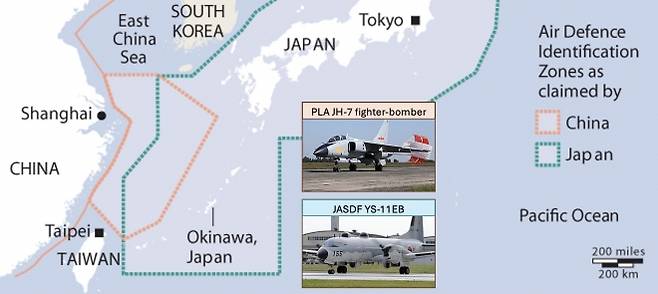 일본 방위성은 10일 성명에서 중국 전투기가 9일과 10일 자국 항공자위대기에 이례적인 근접 비행을 했다고 밝혔다. 2025.7.10 엑스