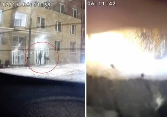 러시아 방사능·생화학방어군 이고르 키릴로프 사령관과 그의 보좌관(왼쪽)이 모스크바 자택 앞에서 터진 폭탄에 의해 암살됐다. 출처=텔레그램