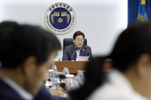 이재명 대통령이 10일 열린 수석보좌관회의에서 발언하고 있다. 연합뉴스