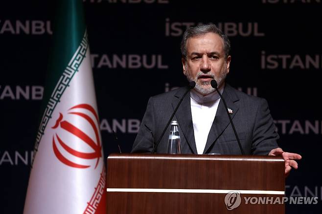 이란 외무장관 압바스 아락치 [epa 연합뉴스 자료사진. 재판매 및 DB 금지]