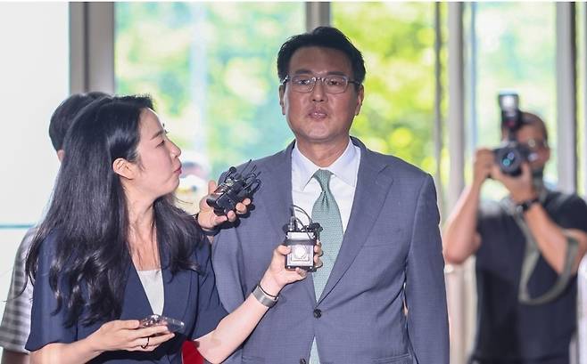 ▲ 김태효 전 1차장, 순직해병 특검팀 출석. /연합뉴스
