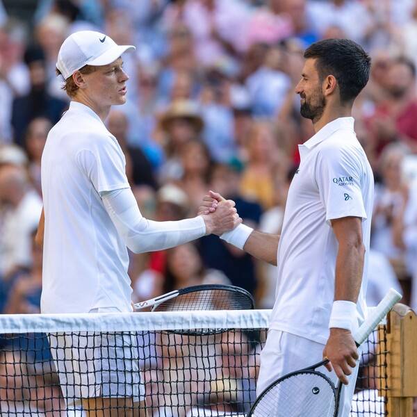 시너와 조코비치(사진=윔블던 SNS)